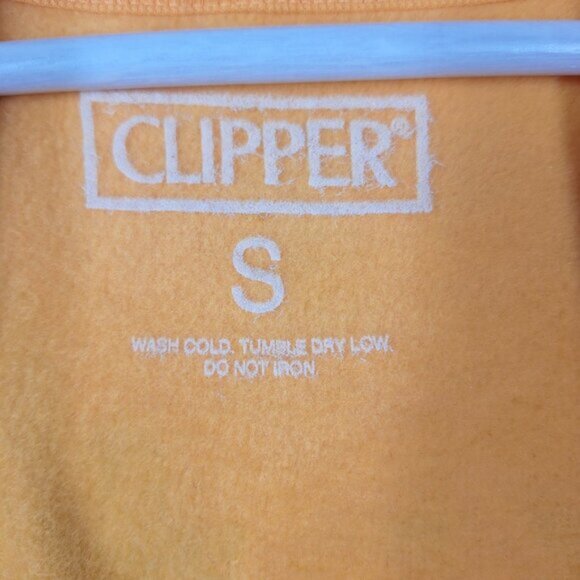 Unisex Hoodie Long Steeve Tops Yellow Size S Clipper - Picture 2 of 3